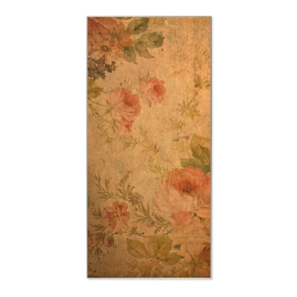 Banjado Magnettafel 37x78cm Magnetwand  Silber Aus Metall Magnetpinnwand Pinnwand Inkl. 4 Magnete Motiv Blumen Antik
