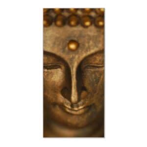 Banjado Magnettafel 37x78cm Magnetwand  Silber Aus Metall Magnetpinnwand Pinnwand Inkl. 4 Magnete Motiv Buddha Gold