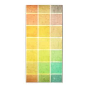 Banjado Magnettafel 37x78cm Magnetwand  Silber Aus Metall Magnetpinnwand Pinnwand Inkl. 4 Magnete Motiv Bunte Glasbausteine