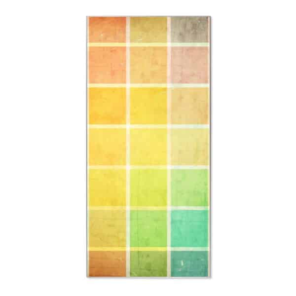Banjado Magnettafel 37x78cm Magnetwand  Silber Aus Metall Magnetpinnwand Pinnwand Inkl. 4 Magnete Motiv Bunte Glasbausteine