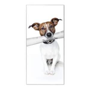 Banjado Magnettafel 37x78cm Magnetwand  Silber Aus Metall Magnetpinnwand Pinnwand Inkl. 4 Magnete Motiv Business Day
