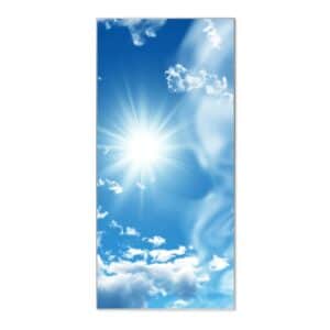 Banjado Magnettafel 37x78cm Magnetwand  Silber Aus Metall Magnetpinnwand Pinnwand Inkl. 4 Magnete Motiv Clouds