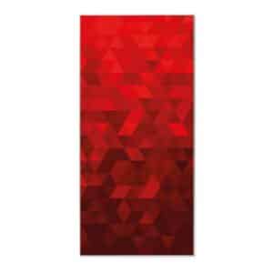 Banjado Magnettafel 37x78cm Magnetwand  Silber Aus Metall Magnetpinnwand Pinnwand Inkl. 4 Magnete Motiv Dreiecke Rot