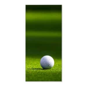 Banjado Magnettafel 37x78cm Magnetwand  Silber Aus Metall Magnetpinnwand Pinnwand Inkl. 4 Magnete Motiv Einsamer Golfball