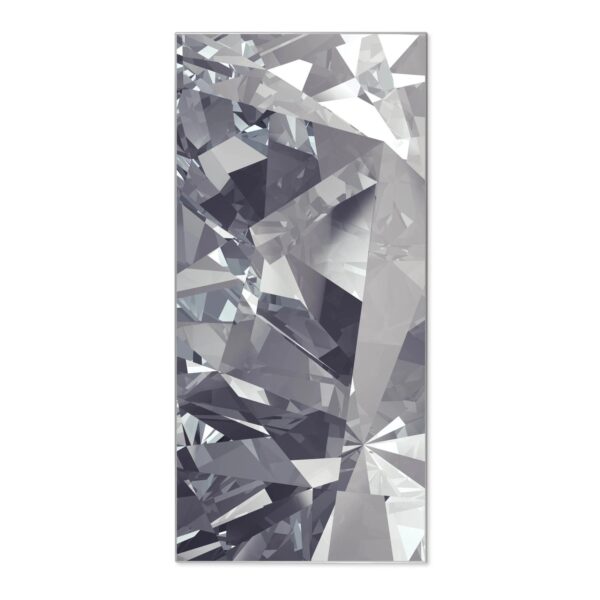 Banjado Magnettafel 37x78cm Magnetwand  Silber Aus Metall Magnetpinnwand Pinnwand Inkl. 4 Magnete Motiv Facetten Monochrome