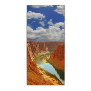 Banjado Magnettafel 37x78cm Magnetwand  Silber Aus Metall Magnetpinnwand Pinnwand Inkl. 4 Magnete Motiv Grand Canyon