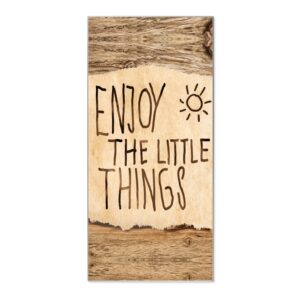 Banjado Magnettafel 37x78cm Magnetwand  Silber Aus Metall Magnetpinnwand Pinnwand Inkl. 4 Magnete Motiv Happy Day