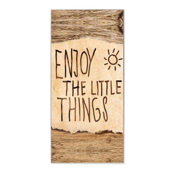 Banjado Magnettafel 37x78cm Magnetwand  Silber Aus Metall Magnetpinnwand Pinnwand Inkl. 4 Magnete Motiv Happy Day