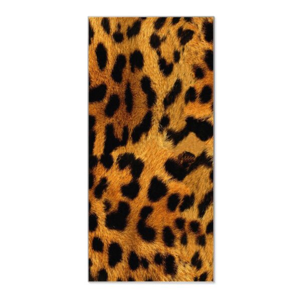 Banjado Magnettafel 37x78cm Magnetwand  Silber Aus Metall Magnetpinnwand Pinnwand Inkl. 4 Magnete Motiv Leopard