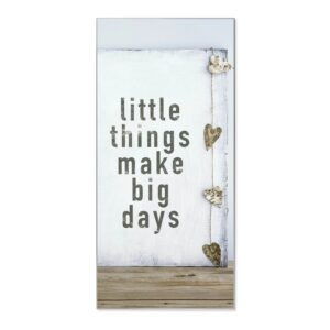 Banjado Magnettafel 37x78cm Magnetwand  Silber Aus Metall Magnetpinnwand Pinnwand Inkl. 4 Magnete Motiv Little Things