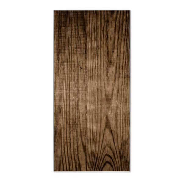 Banjado Magnettafel 37x78cm Magnetwand  Silber Aus Metall Magnetpinnwand Pinnwand Inkl. 4 Magnete Motiv Maserung Dunkel