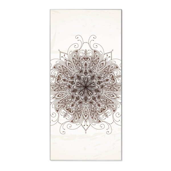 Banjado Magnettafel 37x78cm Magnetwand  Silber Aus Metall Magnetpinnwand Pinnwand Inkl. 4 Magnete Motiv Mehendi