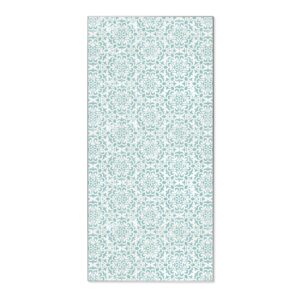 Banjado Magnettafel 37x78cm Magnetwand  Silber Aus Metall Magnetpinnwand Pinnwand Inkl. 4 Magnete Motiv Muster Getupft Blau