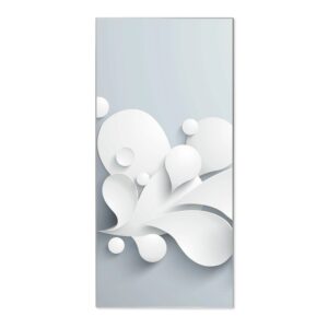 Banjado Magnettafel 37x78cm Magnetwand  Silber Aus Metall Magnetpinnwand Pinnwand Inkl. 4 Magnete Motiv Papiertropfen