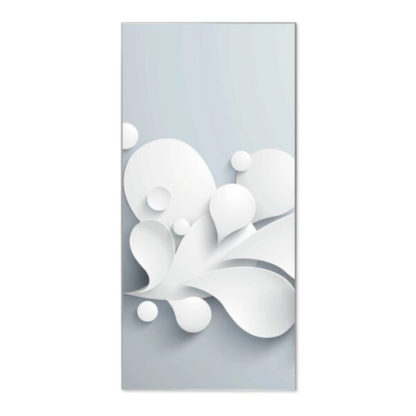 Banjado Magnettafel 37x78cm Magnetwand  Silber Aus Metall Magnetpinnwand Pinnwand Inkl. 4 Magnete Motiv Papiertropfen