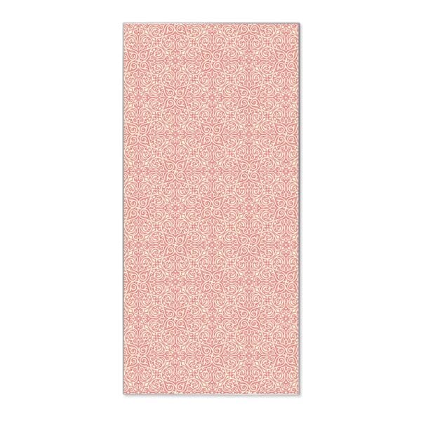 Banjado Magnettafel 37x78cm Magnetwand  Silber Aus Metall Magnetpinnwand Pinnwand Inkl. 4 Magnete Motiv Rosa Arabesque