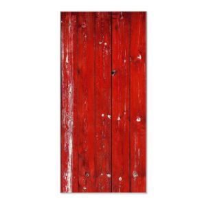 Banjado Magnettafel 37x78cm Magnetwand  Silber Aus Metall Magnetpinnwand Pinnwand Inkl. 4 Magnete Motiv Rote Holzlatten