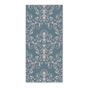 Banjado Magnettafel 37x78cm Magnetwand  Silber Aus Metall Magnetpinnwand Pinnwand Inkl. 4 Magnete Motiv Royal Creme Blau