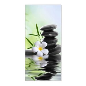Banjado Magnettafel 37x78cm Magnetwand  Silber Aus Metall Magnetpinnwand Pinnwand Inkl. 4 Magnete Motiv Steine & Relax 6