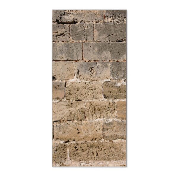 Banjado Magnettafel 37x78cm Magnetwand  Silber Aus Metall Magnetpinnwand Pinnwand Inkl. 4 Magnete Motiv Steinwand Antik
