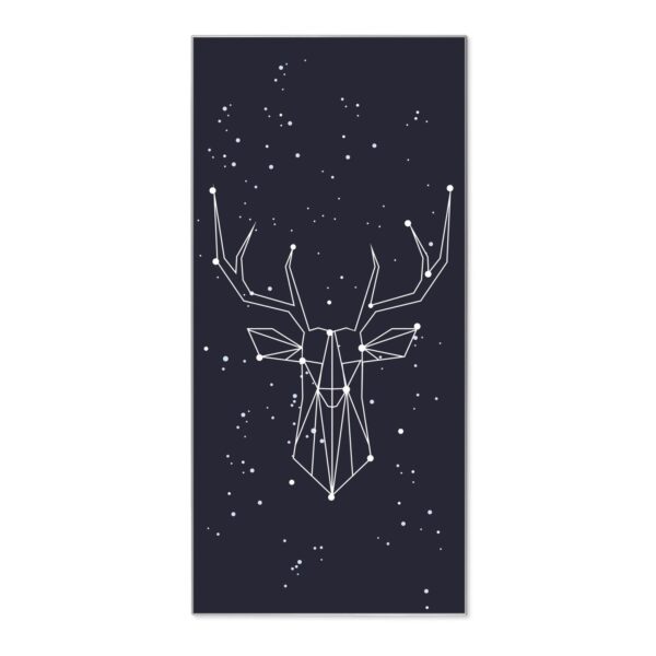 Banjado Magnettafel 37x78cm Magnetwand  Silber Aus Metall Magnetpinnwand Pinnwand Inkl. 4 Magnete Motiv Sternbild Hirsch