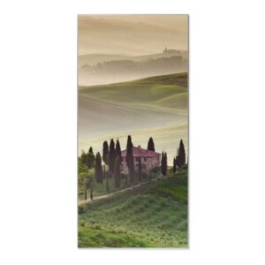 Banjado Magnettafel 37x78cm Magnetwand  Silber Aus Metall Magnetpinnwand Pinnwand Inkl. 4 Magnete Motiv Toscana