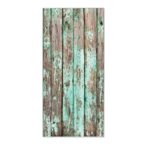 Banjado Magnettafel 37x78cm Magnetwand  Silber Aus Metall Magnetpinnwand Pinnwand Inkl. 4 Magnete Motiv Verwittertes Holz