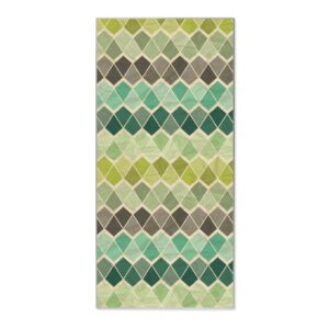 Banjado Magnettafel 37x78cm Magnetwand  Silber Aus Metall Magnetpinnwand Pinnwand Inkl. 4 Magnete Motiv Vier Farben Grün