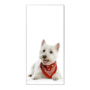 Banjado Magnettafel 37x78cm Magnetwand  Silber Aus Metall Magnetpinnwand Pinnwand Inkl. 4 Magnete Motiv Westie
