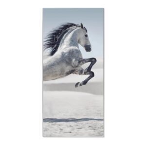 Banjado Magnettafel 37x78cm Magnetwand  Silber Aus Metall Magnetpinnwand Pinnwand Inkl. 4 Magnete Motiv Wildes Pferd