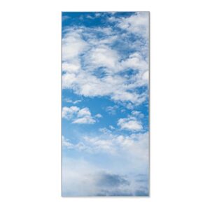 Banjado Magnettafel 37x78cm Magnetwand  Silber Aus Metall Magnetpinnwand Pinnwand Inkl. 4 Magnete Motiv Wolken 1