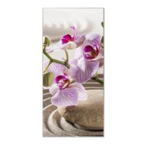 Banjado Magnettafel 37x78cm Magnetwand  Silber Aus Metall Magnetpinnwand Pinnwand Inkl. 4 Magnete Motiv Zen Relax