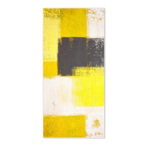 Banjado Magnettafel 37x78cm Magnetwand  Weiß Aus Metall Magnetpinnwand Pinnwand Inkl. 4 Magnete Motiv Abstrakt Gelb