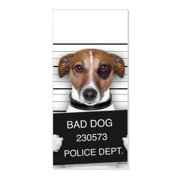 Banjado Magnettafel 37x78cm Magnetwand  Weiß Aus Metall Magnetpinnwand Pinnwand Inkl. 4 Magnete Motiv Bad Dog Jack Russel