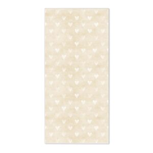 Banjado Magnettafel 37x78cm Magnetwand  Weiß Aus Metall Magnetpinnwand Pinnwand Inkl. 4 Magnete Motiv Beige Herzen