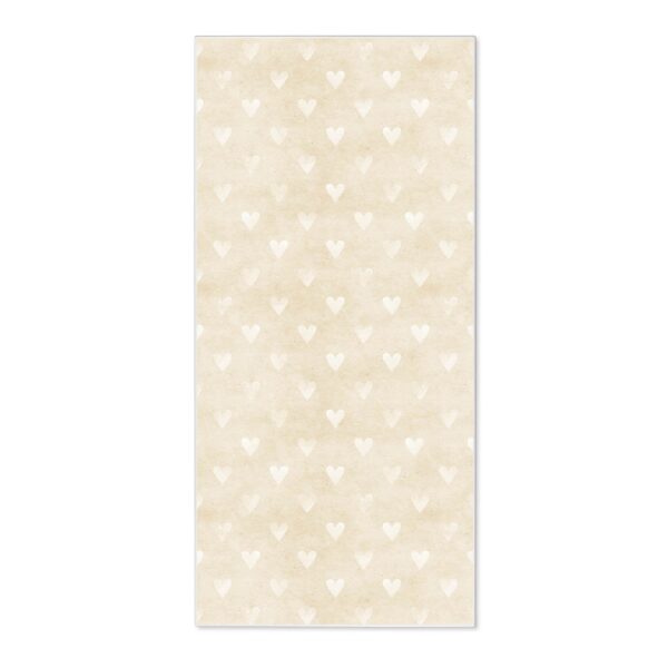 Banjado Magnettafel 37x78cm Magnetwand  Weiß Aus Metall Magnetpinnwand Pinnwand Inkl. 4 Magnete Motiv Beige Herzen