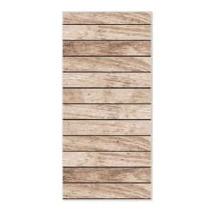 Banjado Magnettafel 37x78cm Magnetwand  Weiß Aus Metall Magnetpinnwand Pinnwand Inkl. 4 Magnete Motiv Blasse Holzlatten