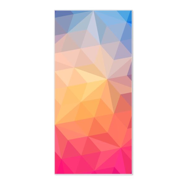 Banjado Magnettafel 37x78cm Magnetwand  Weiß Aus Metall Magnetpinnwand Pinnwand Inkl. 4 Magnete Motiv Bunte Kristalle