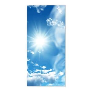 Banjado Magnettafel 37x78cm Magnetwand  Weiß Aus Metall Magnetpinnwand Pinnwand Inkl. 4 Magnete Motiv Clouds
