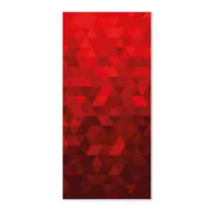 Banjado Magnettafel 37x78cm Magnetwand  Weiß Aus Metall Magnetpinnwand Pinnwand Inkl. 4 Magnete Motiv Dreiecke Rot