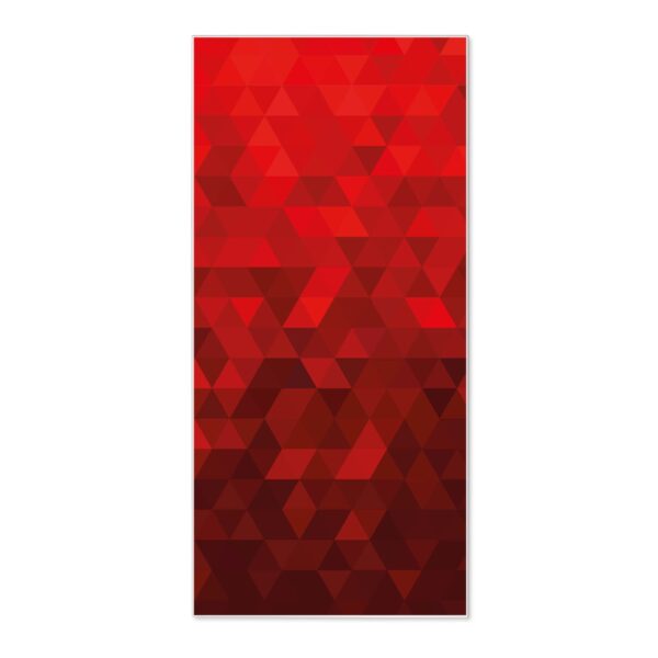 Banjado Magnettafel 37x78cm Magnetwand  Weiß Aus Metall Magnetpinnwand Pinnwand Inkl. 4 Magnete Motiv Dreiecke Rot