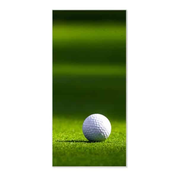 Banjado Magnettafel 37x78cm Magnetwand  Weiß Aus Metall Magnetpinnwand Pinnwand Inkl. 4 Magnete Motiv Einsamer Golfball