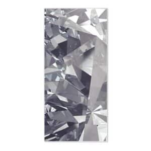 Banjado Magnettafel 37x78cm Magnetwand  Weiß Aus Metall Magnetpinnwand Pinnwand Inkl. 4 Magnete Motiv Facetten Monochrome