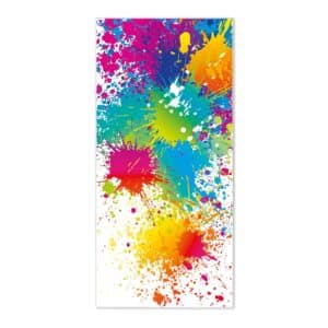 Banjado Magnettafel 37x78cm Magnetwand  Weiß Aus Metall Magnetpinnwand Pinnwand Inkl. 4 Magnete Motiv Farbspritzer