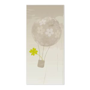 Banjado Magnettafel 37x78cm Magnetwand  Weiß Aus Metall Magnetpinnwand Pinnwand Inkl. 4 Magnete Motiv Flüchtiges Glück
