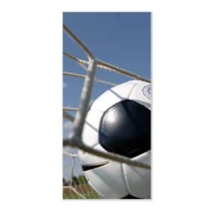 Banjado Magnettafel 37x78cm Magnetwand  Weiß Aus Metall Magnetpinnwand Pinnwand Inkl. 4 Magnete Motiv Fußball