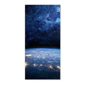 Banjado Magnettafel 37x78cm Magnetwand  Weiß Aus Metall Magnetpinnwand Pinnwand Inkl. 4 Magnete Motiv Galaxie