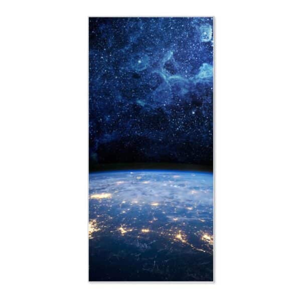 Banjado Magnettafel 37x78cm Magnetwand  Weiß Aus Metall Magnetpinnwand Pinnwand Inkl. 4 Magnete Motiv Galaxie