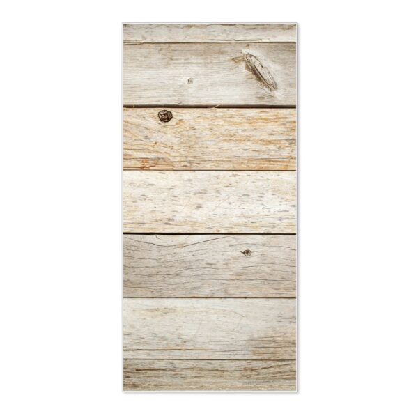 Banjado Magnettafel 37x78cm Magnetwand  Weiß Aus Metall Magnetpinnwand Pinnwand Inkl. 4 Magnete Motiv Graues Holz