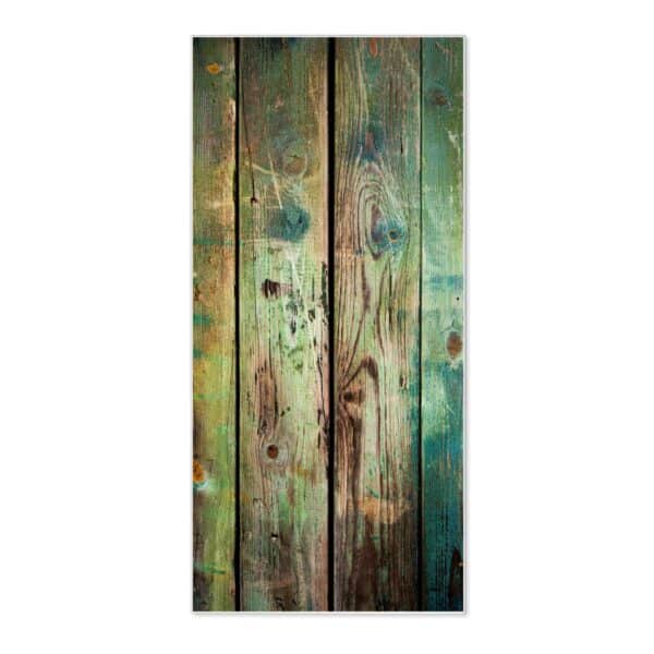 Banjado Magnettafel 37x78cm Magnetwand  Weiß Aus Metall Magnetpinnwand Pinnwand Inkl. 4 Magnete Motiv Grünes Holz